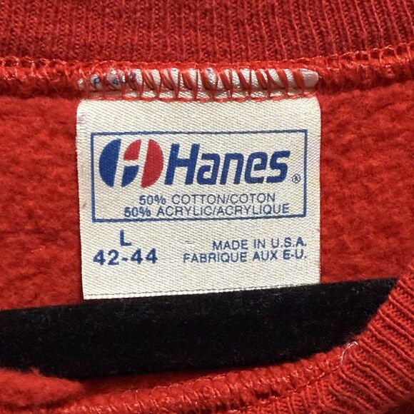 Vintage Hanes Large Holiday Poinsettia Design Christmas Grandma Sweatshirt - Picture 4 of 11